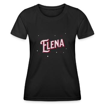 Elena Namen personalisiert - Frauen Funktions-T-Shirt - Schwarz - Vorne - AI Model Female 172 light (172cm)