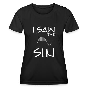Ich Habe Die Sinus Kurve gesehen - Frauen Funktions-T-Shirt - Schwarz - Vorne - AI Model Female 172 light (172cm)