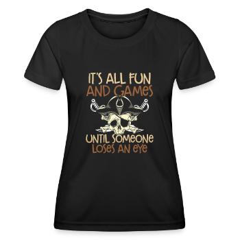 It's all fun and games - Women's Functional T-Shirt - black - Front - AI Model Female 172 light (172cm)