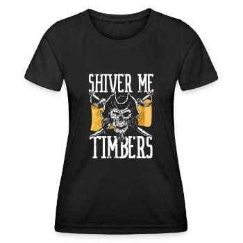 Je tremble comme des feuilles de tremble - T-shirt sport Femme - noir - Devant - AI Model Female 172 light (172cm)