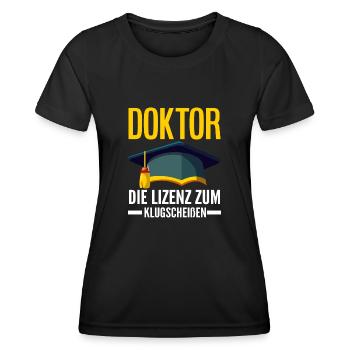 Doktortitel Abschluss - Frauen Funktions-T-Shirt - Schwarz - Vorne - AI Model Female 172 light (172cm)