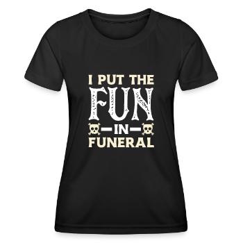 Lustiges Bestatter Spruch - Frauen Funktions-T-Shirt - Schwarz - Vorne - AI Model Female 172 light (172cm)