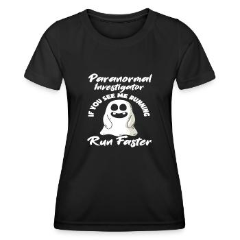Ghost Hunter Ghost Hunt Ghosts - Women's Functional T-Shirt - black - Front - AI Model Female 172 light (172cm)