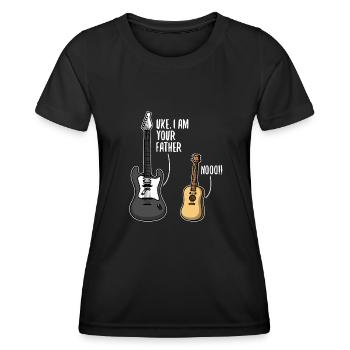 Uke je suis ton père - T-shirt sport Femme - noir - Devant - AI Model Female 172 light (172cm)