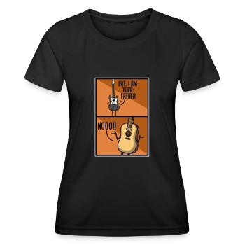 Uke je suis ton père - T-shirt sport Femme - noir - Devant - AI Model Female 172 light (172cm)