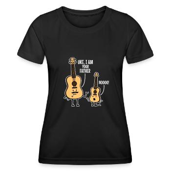 Uke je suis ton père - T-shirt sport Femme - noir - Devant - AI Model Female 172 light (172cm)
