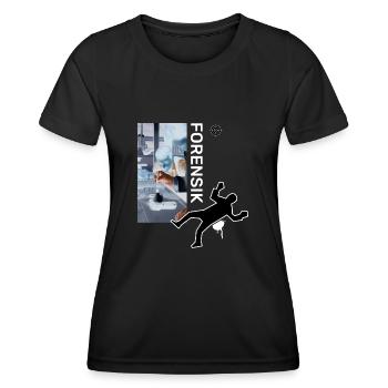 Spurensicherung - Kripo Polizei Kriminaltechnik - Frauen Funktions-T-Shirt - Schwarz - Vorne - AI Model Female 172 light (172cm)