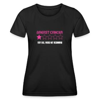 Évaluation du cancer du sein - T-shirt sport Femme - noir - Devant - AI Model Female 172 light (172cm)