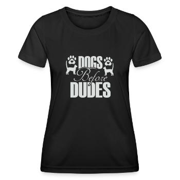 Hunde vor Kerlen - Frauen Funktions-T-Shirt - Schwarz - Vorne - AI Model Female 172 light (172cm)