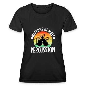 Armes de percussion de masse - T-shirt sport Femme - noir - Devant - AI Model Female 172 light (172cm)