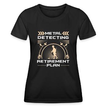 Détection de métaux, détecteur de métaux - T-shirt sport Femme - noir - Devant - AI Model Female 172 light (172cm)