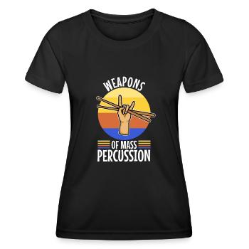 Armes de percussion de masse - T-shirt sport Femme - noir - Devant - AI Model Female 172 light (172cm)