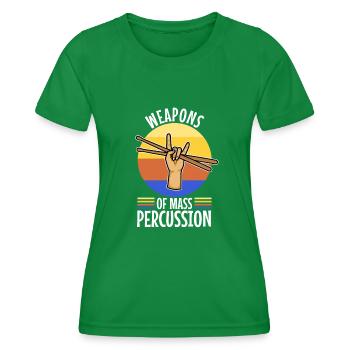 Weapons of mass percussion - Frauen Funktions-T-Shirt - Kelly Green - Vorne - AI Model Female 172 dark (172cm)