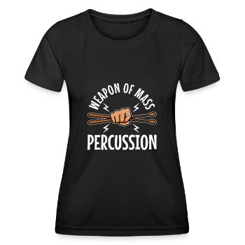Armes de percussion de masse - T-shirt sport Femme - noir - Devant - AI Model Female 172 light (172cm)