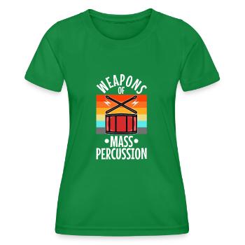 Weapons of mass percussion - Frauen Funktions-T-Shirt - Kelly Green - Vorne - AI Model Female 172 dark (172cm)