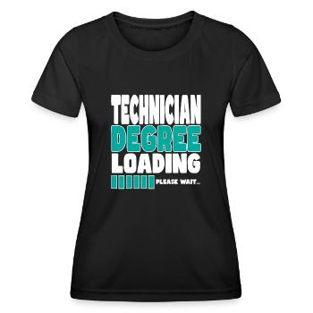 Un technicien invite à la formation - T-shirt sport Femme - noir - Devant - AI Model Female 172 light (172cm)