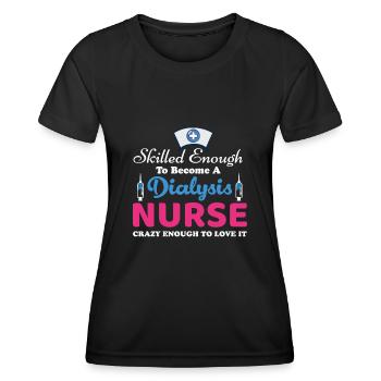 Dialyse Krankenschwester - Frauen Funktions-T-Shirt - Schwarz - Vorne - AI Model Female 172 light (172cm)