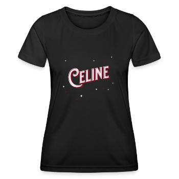 Noms Céline personnalisés - T-shirt sport Femme - noir - Devant - AI Model Female 172 light (172cm)