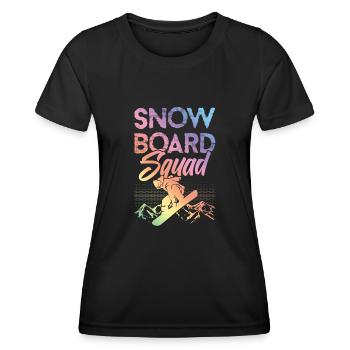 Snowboard Squad - Women's Functional T-Shirt - black - Front - AI Model Female 172 light (172cm)