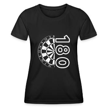 Fléchettes 180 Fléchettes Fléchettes Flèche 180 Fléchettes - T-shirt sport Femme - noir - Devant - AI Model Female 172 light (172cm)