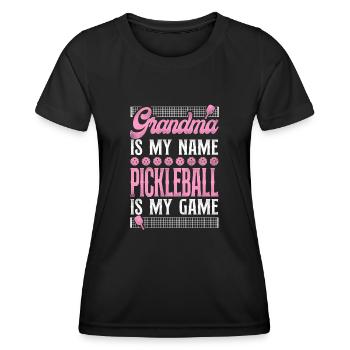 Pickleball Grandma Grandma Is My - Frauen Funktions-T-Shirt - Schwarz - Vorne - AI Model Female 172 light (172cm)