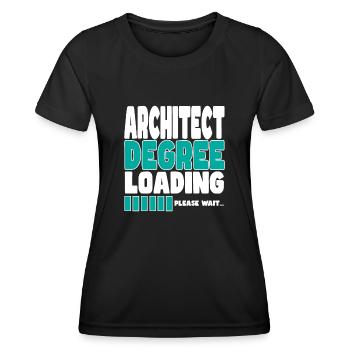 L’architecte invite à la formation - T-shirt sport Femme - noir - Devant - AI Model Female 172 light (172cm)