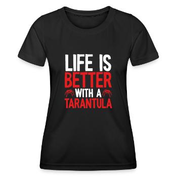 La vie est meilleure avec un - T-shirt sport Femme - noir - Devant - AI Model Female 172 light (172cm)