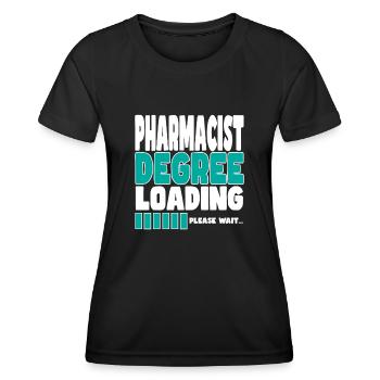 Un pharmacien invite à la formation - T-shirt sport Femme - noir - Devant - AI Model Female 172 light (172cm)