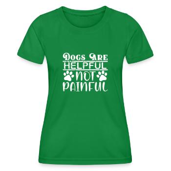 Dogs are Helpful - Women's Functional T-Shirt - kelly green - Front - AI Model Female 172 dark (172cm)
