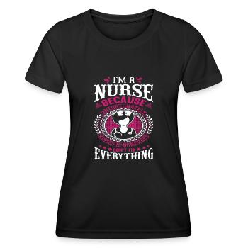 Nurse - Women's Functional T-Shirt - black - Front - AI Model Female 172 light (172cm)