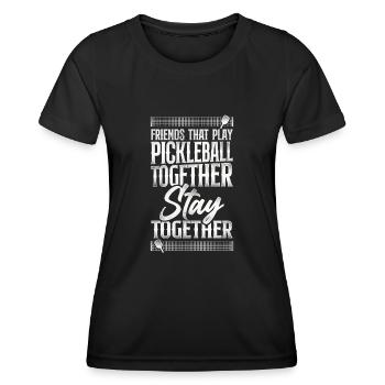 Pickleball Buddies Amis Qui - T-shirt sport Femme - noir - Devant - AI Model Female 172 light (172cm)