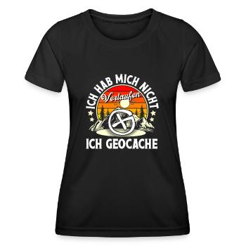 Geocaching Geocacher Geocache - Frauen Funktions-T-Shirt - Schwarz - Vorne - AI Model Female 172 light (172cm)