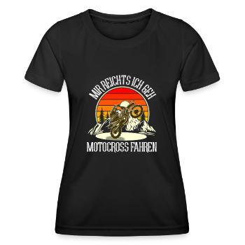 Motocross - Frauen Funktions-T-Shirt - Schwarz - Vorne - AI Model Female 172 light (172cm)
