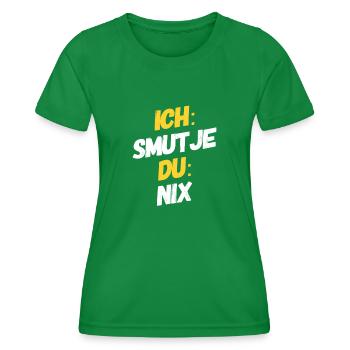 Ich Smutje Du Nix - Koch Segeln Motivation - Women's Functional T-Shirt - kelly green - Front - AI Model Female 172 dark (172cm)