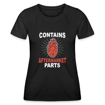 Contains Aftermarket Parts Heart Surgery Gift - Women's Functional T-Shirt - black - Front - AI Model Female 172 light (172cm)