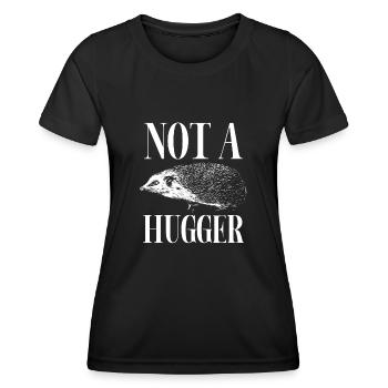 Kein Umarmer - Frauen Funktions-T-Shirt - Schwarz - Vorne - AI Model Female 172 light (172cm)