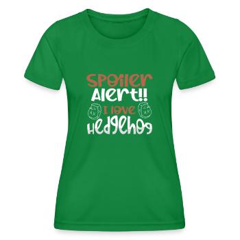 SpoilerS J’adore les hérissons - T-shirt sport Femme - vert - Devant - AI Model Female 172 dark (172cm)