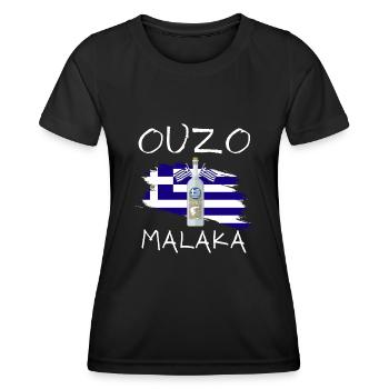 Ouzo Malaka - Frauen Funktions-T-Shirt - Schwarz - Vorne - AI Model Female 172 light (172cm)