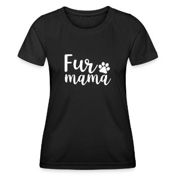 Fell-Mama - Frauen Funktions-T-Shirt - Schwarz - Vorne - AI Model Female 172 light (172cm)