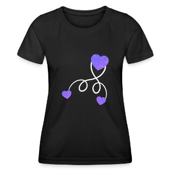 Pregnant Baby Love pregnant with twins - Women's Functional T-Shirt - black - Front - AI Model Female 172 light (172cm)