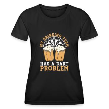 My Trinkdart Team - Women's Functional T-Shirt - black - Front - AI Model Female 172 light (172cm)