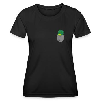 Pickleball Pocket - Frauen Funktions-T-Shirt - Schwarz - Vorne - AI Model Female 172 light (172cm)