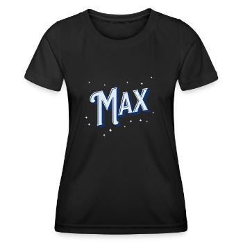Max names personalized - Women's Functional T-Shirt - black - Front - AI Model Female 172 light (172cm)