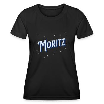 Moritz name personalized - Women's Functional T-Shirt - black - Front - AI Model Female 172 light (172cm)