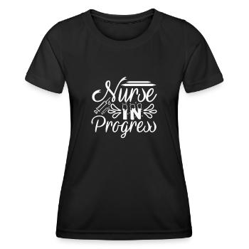 Nurse in Progress - Women's Functional T-Shirt - black - Front - AI Model Female 172 light (172cm)