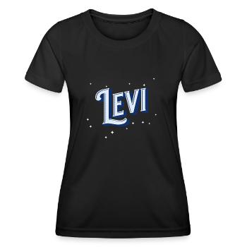 Levi noms personnalisés - T-shirt sport Femme - noir - Devant - AI Model Female 172 light (172cm)