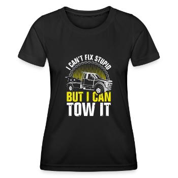 Ich Kann Es Nicht Reparieren, Aber Ich - Frauen Funktions-T-Shirt - Schwarz - Vorne - AI Model Female 172 light (172cm)