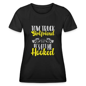 Abschleppwagen Freundin - Frauen Funktions-T-Shirt - Schwarz - Vorne - AI Model Female 172 light (172cm)