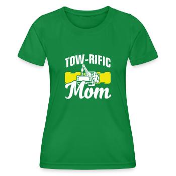 Tow Rific Mama - Women's Functional T-Shirt - kelly green - Front - AI Model Female 172 dark (172cm)