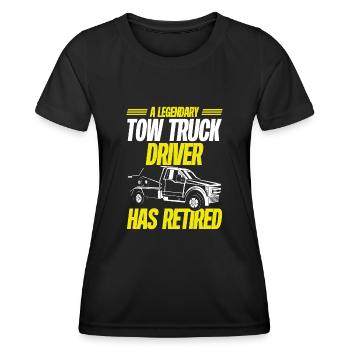A Legendary Tow truck driver - Women's Functional T-Shirt - black - Front - AI Model Female 172 light (172cm)